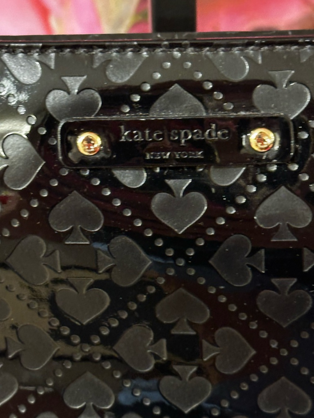 kate spade Black Patent Emerald Avenue Amy crossbody